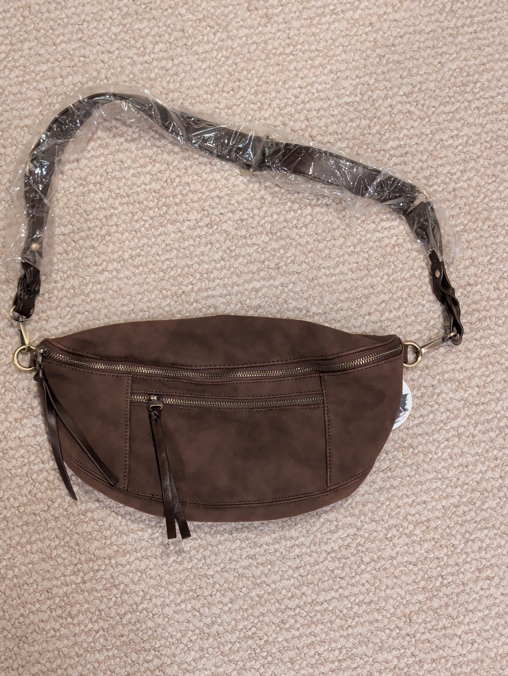 Joy Susan Brown Crossbody Belt Bag